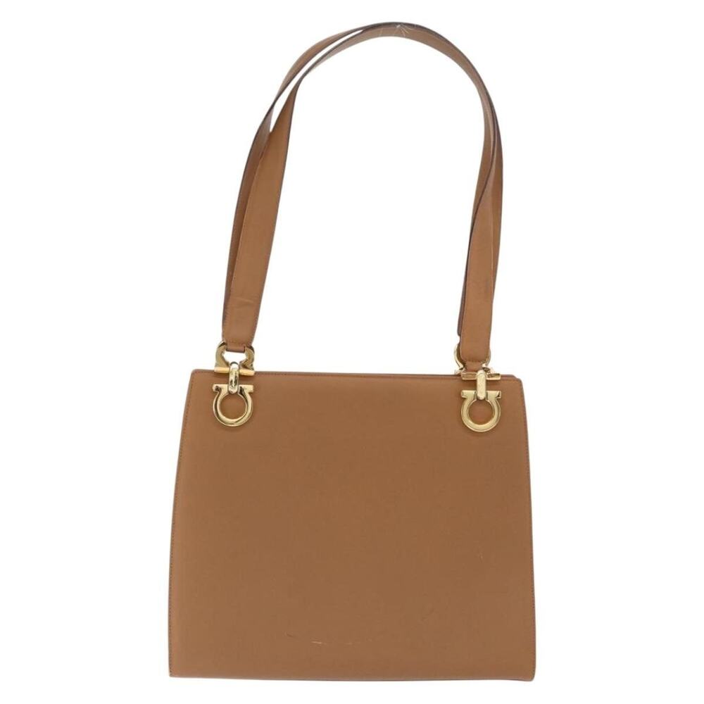 Salvatore Ferragamo Leather Shoulder Bag Brown